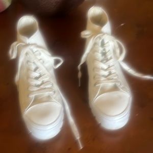 White high rise Sneakers